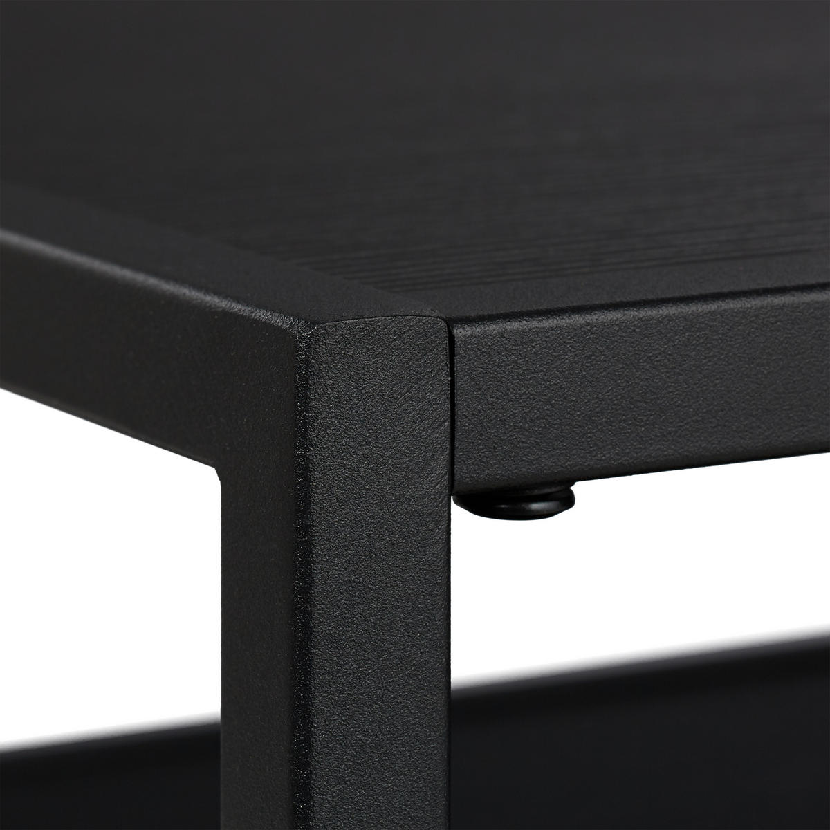 COUCHTISCH - Schwarz, Holzwerkstoff/Metall (50/90/42cm) - Relaxdays