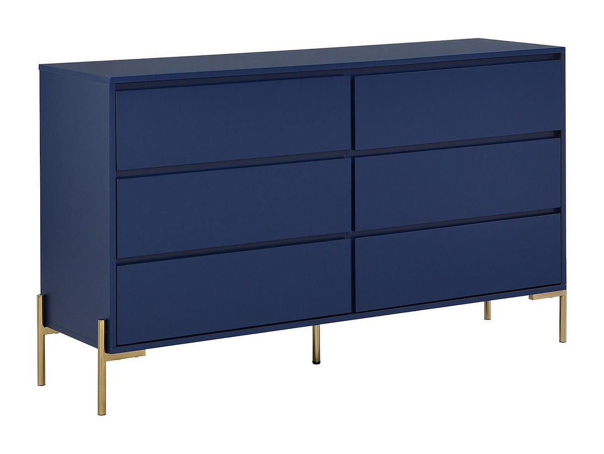 KOMMODE - 140 cm x 40 cm - holz - blau Korasa - Blau, Holz/Metall (140/82/40cm) - Vente-Unique