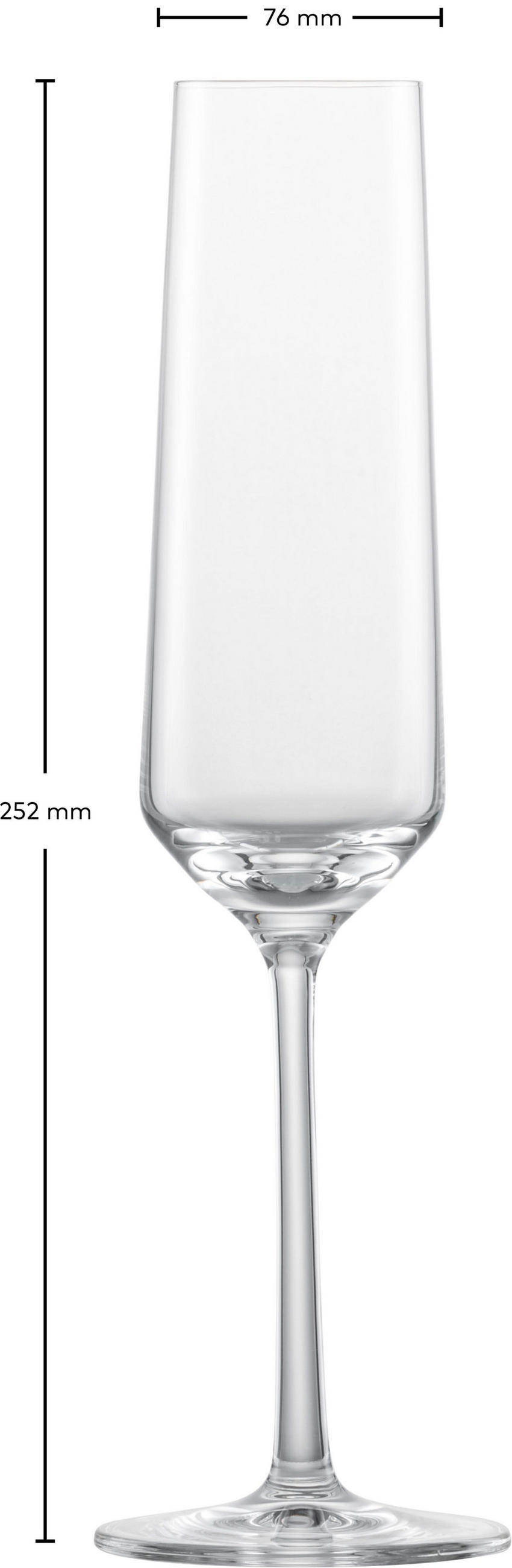 CHAMPAGNERGLAS Champagnergläser Pure 215 ml - 6 Stück - Transparent, Glas (0.215L) - Zwiesel Glas