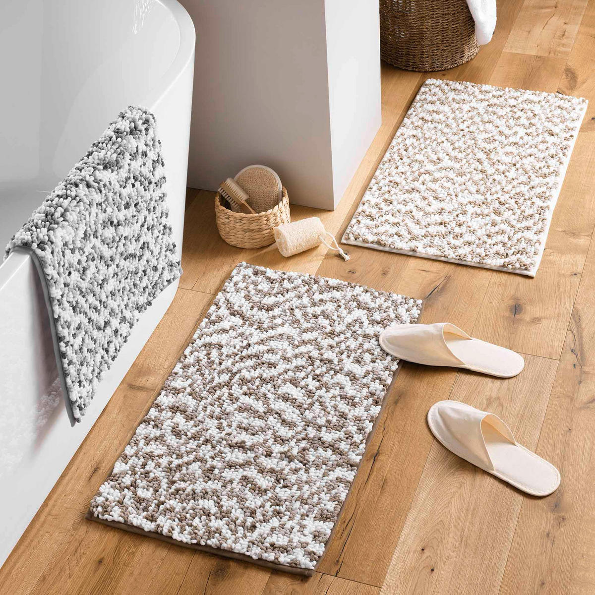 BADEMATTE Friza 45/75 cm - Grau, Textil (45/75cm) - Douceur d´intérieur
