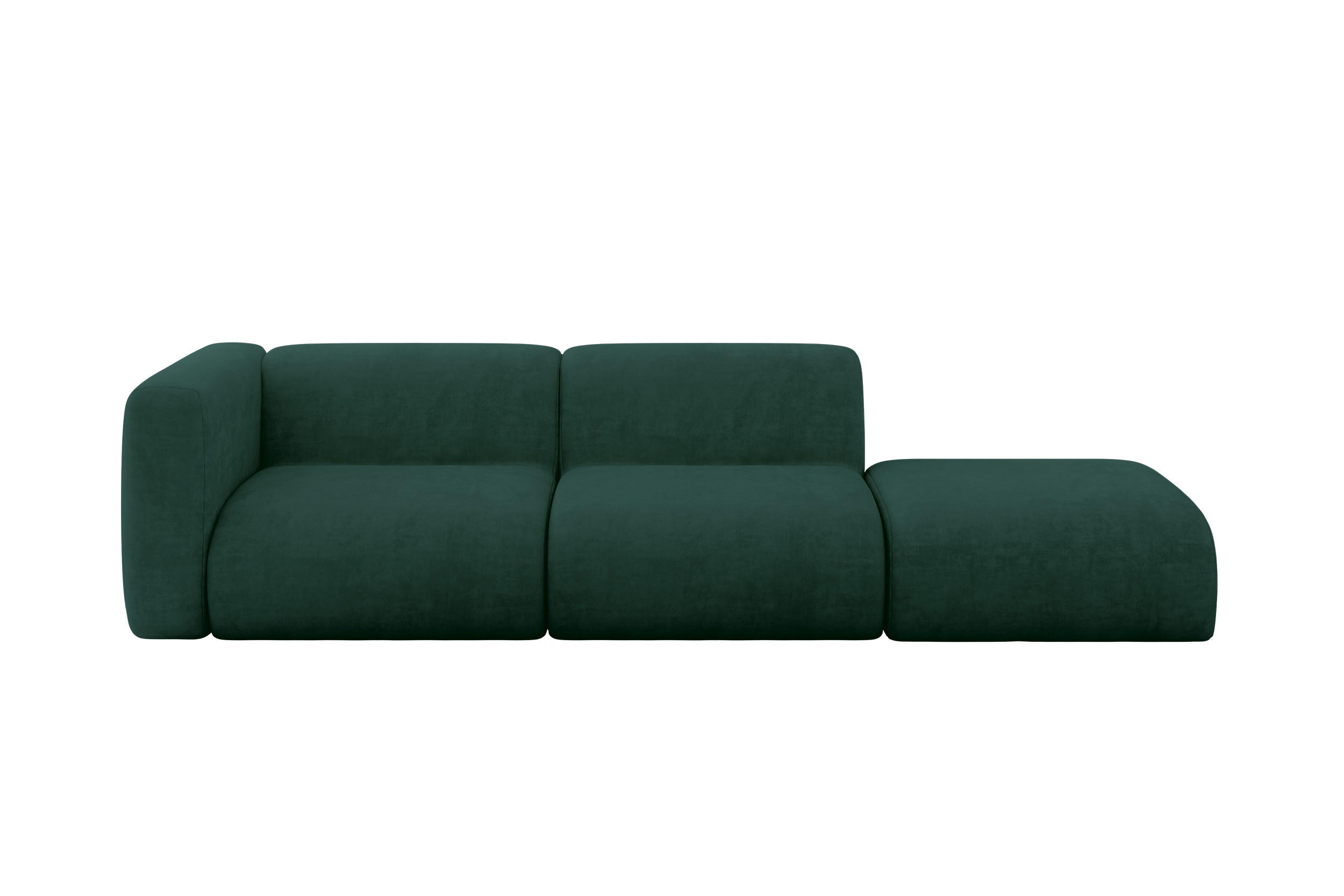 ALTDECOR POHOVKA S LEVOU OTOMANOU MIRA-S3 296x89x70 Zelená Velur