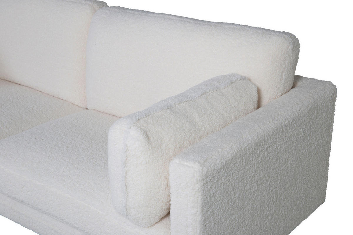 3-SITZER-SOFA weiß - Weiß, Textil (203/84/86cm) - ebuy24