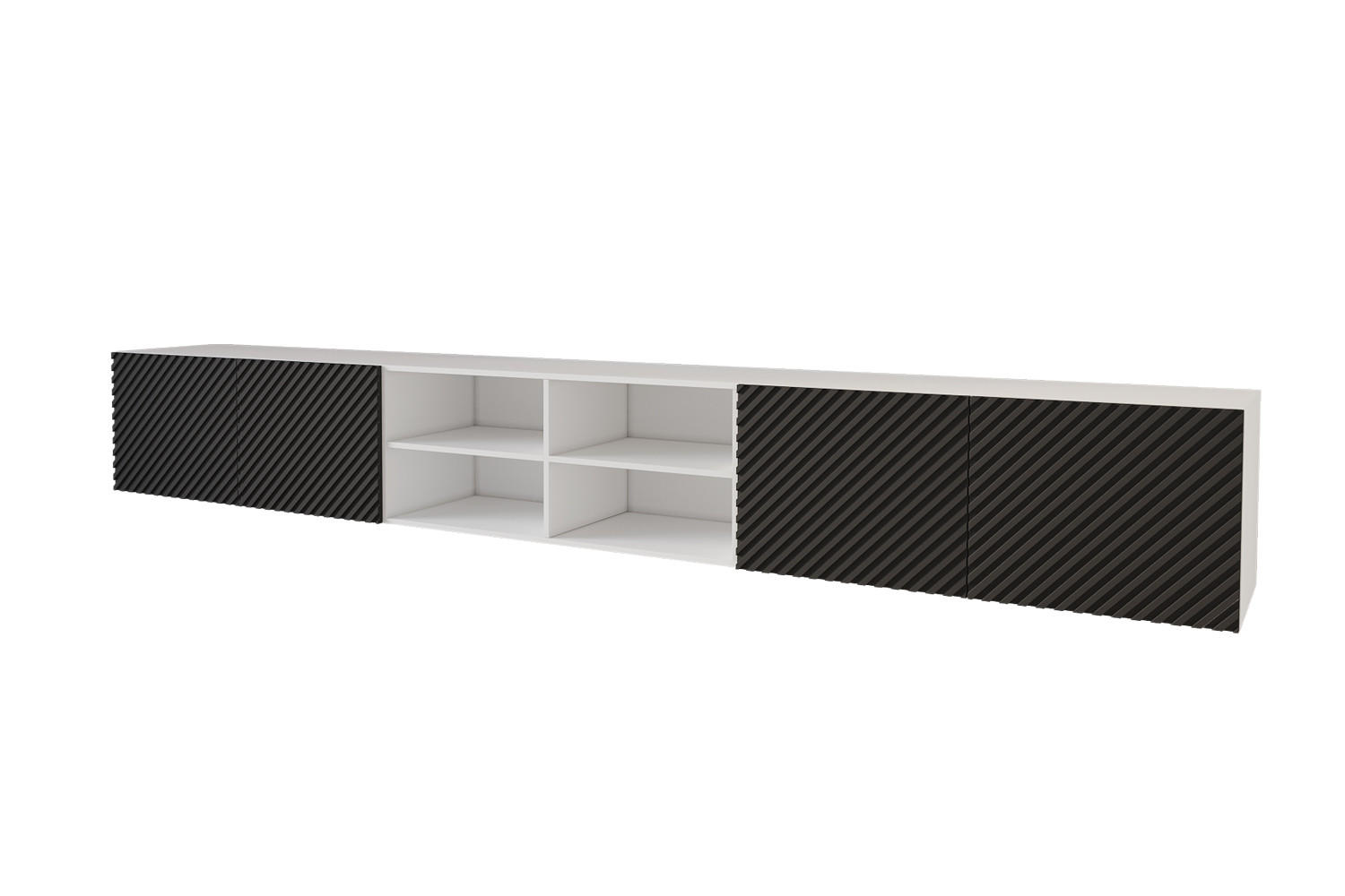 Altdecor Lowboard Schwarz 300x40x40 cm