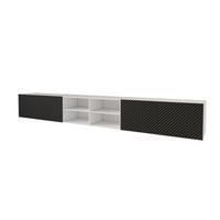 LOWBOARD ZENO-W 3x100x40x41 cm - Weiß / Schwarz - Schwarz, Holzwerkstoff (300/40/41cm) - ALTDECOR