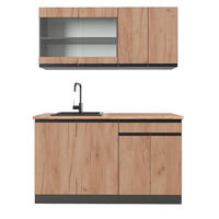 JEDNOTKOVÁ KUCHYNĚ R-Line Zlatý dub power/antracit - medově dubová/antracitová, kompozitní dřevo (140/81.6/60cm) - Vicco