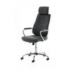 CHEFSESSEL Lederlook grau - Chromfarben/Grau, Textil/Metall (60/117/67cm) - CLP