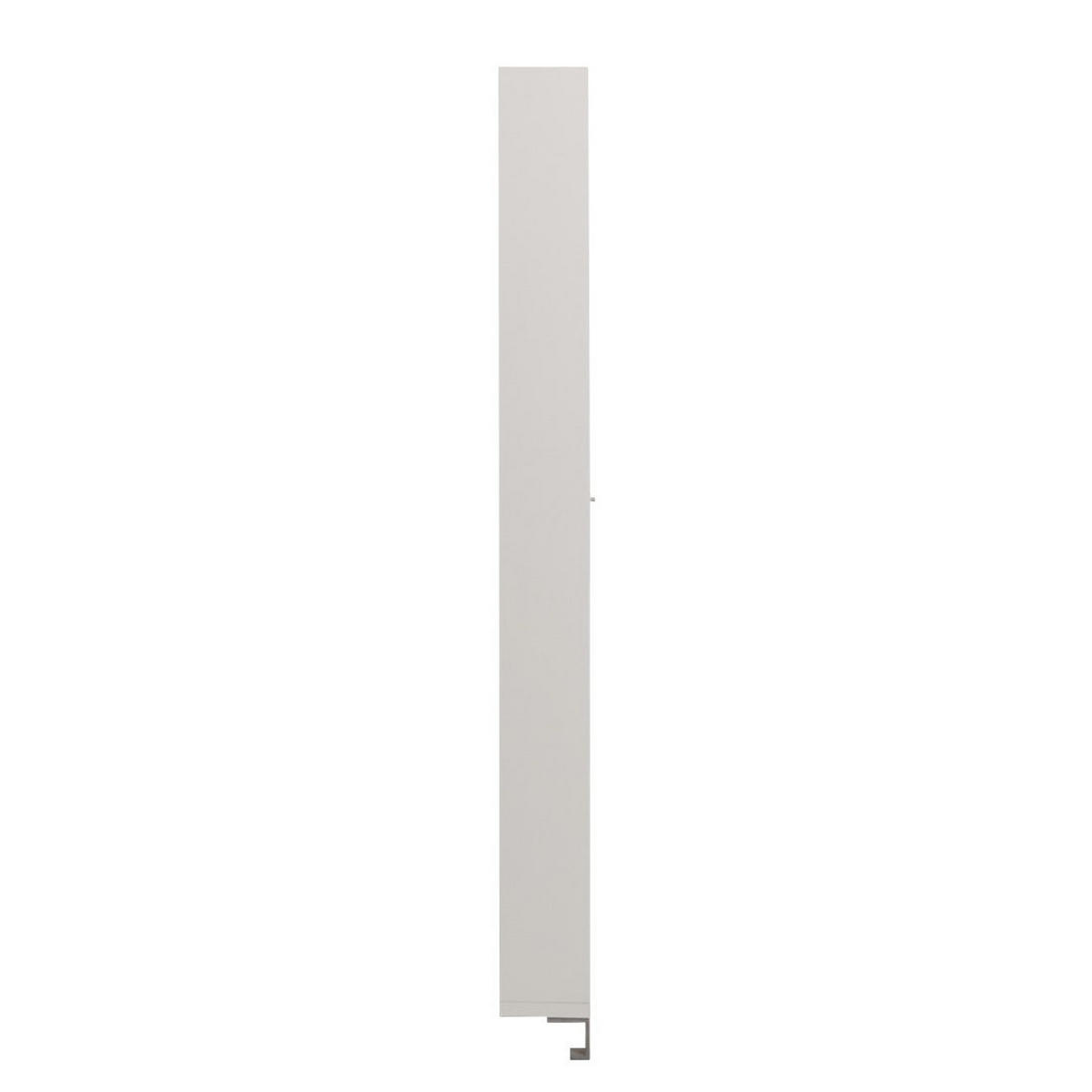 SCHUHSCHRANK mit Spiegeltür - Weiß - Weiß, Holzwerkstoff (85/185/17cm) - home24