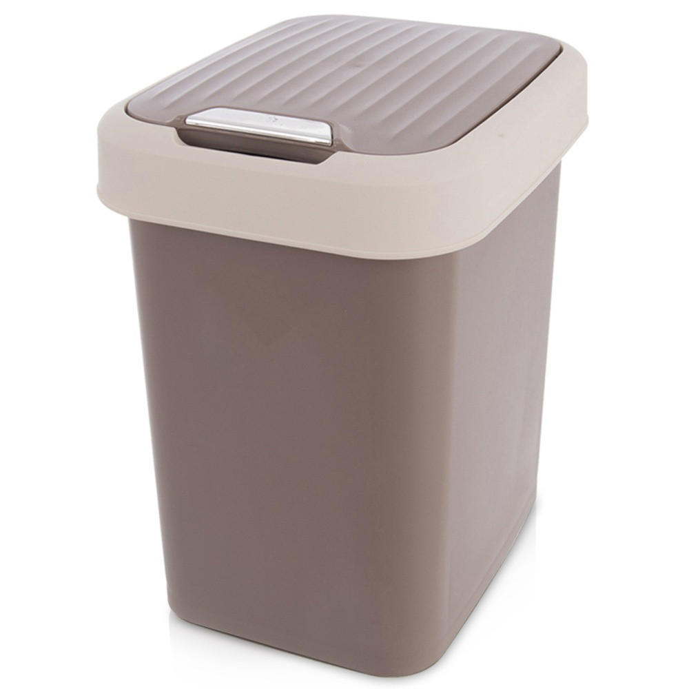 ABFALLEIMER, Kunststoff, grau, 9 l - Grau, Kunststoff (22/30/22cm) - Orion 