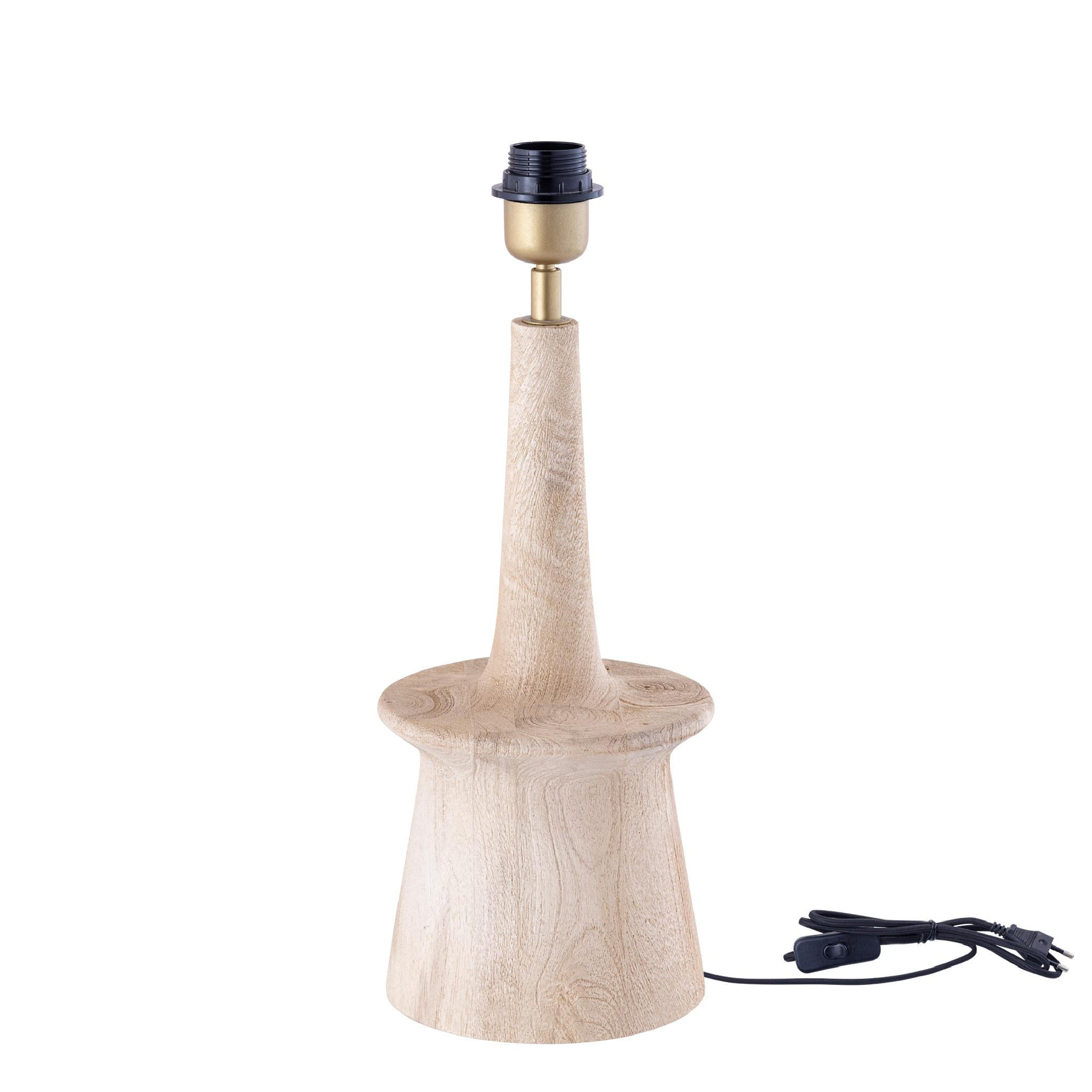 TISCHLAMPE Caelin Beige 18/18/35cm - Beige, Holz (18/18/35cm) - PTMD Collection