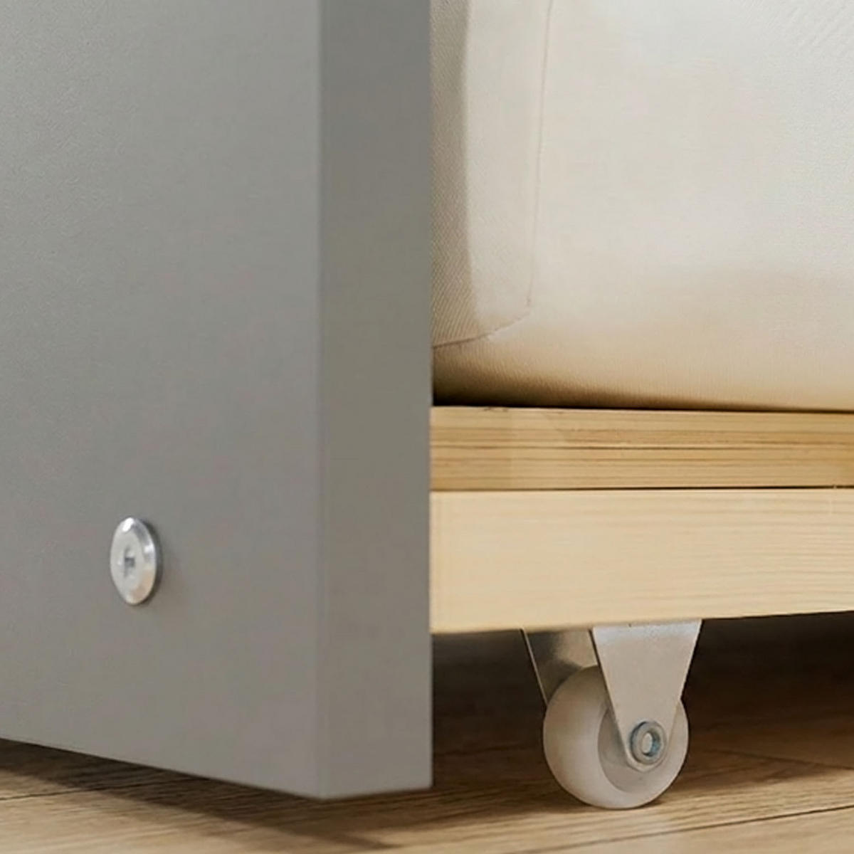 AUSZIEHBETT mit Matratze 90/200 cm Grau - Grau, Holz (90/200cm) - Homestyle4u