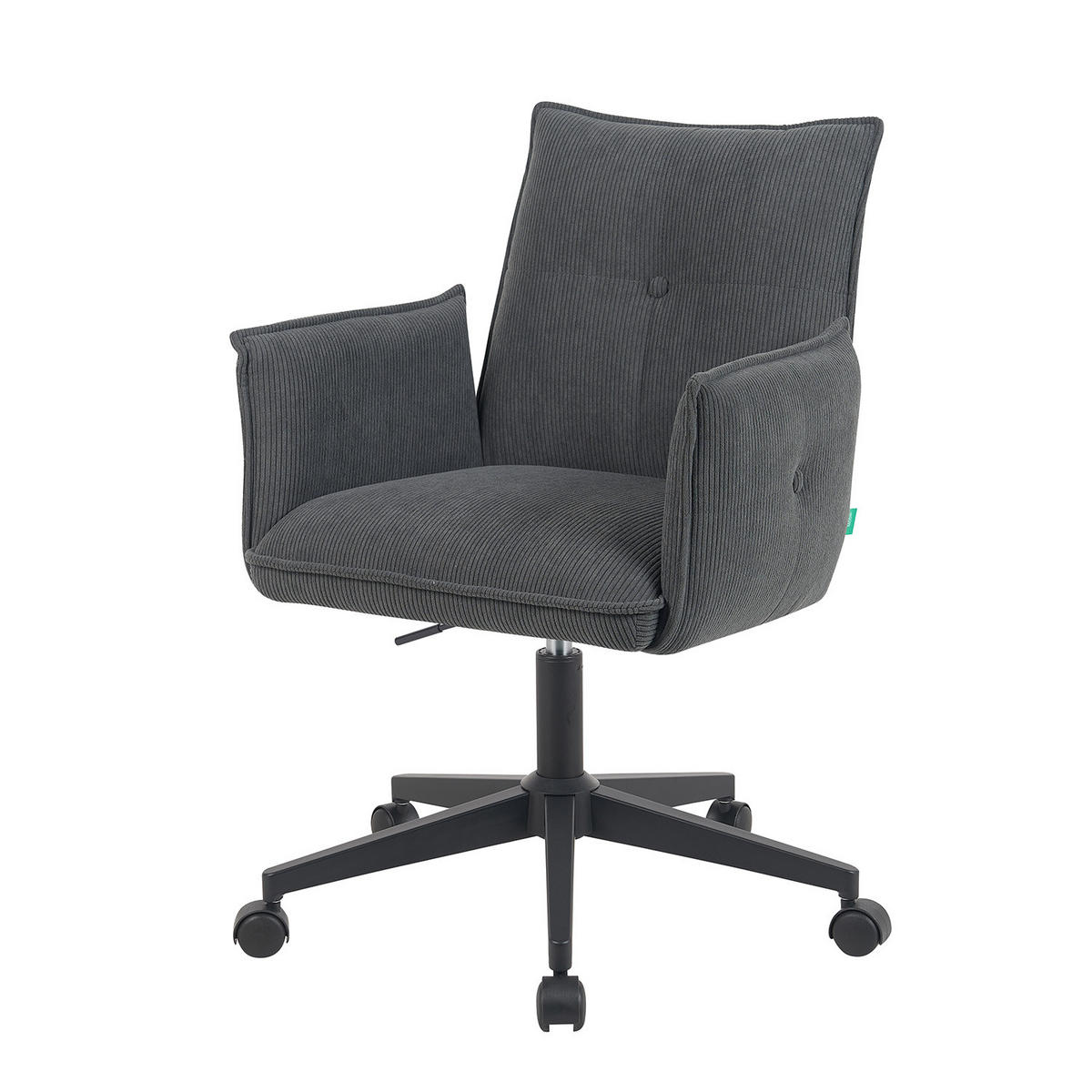 BÜROSTUHL Mika-Malu - Anthrazit/Schwarz, Textil/Metall (60/85/63cm) - DUBI Möbel
