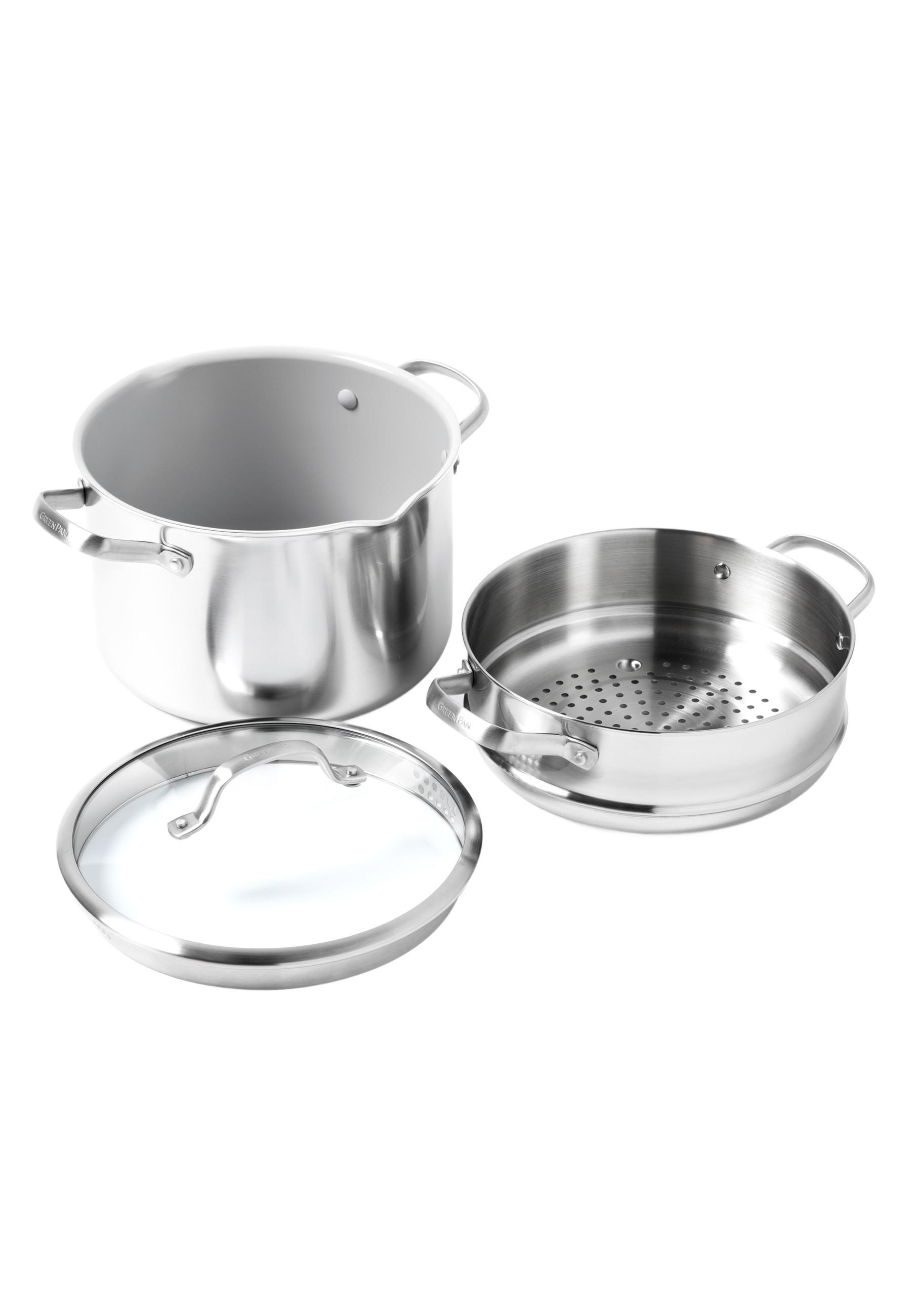 KOCHTOPF Venice Pro Evershine 3er Set - Silberfarben, Metall (24cm) - GreenPan