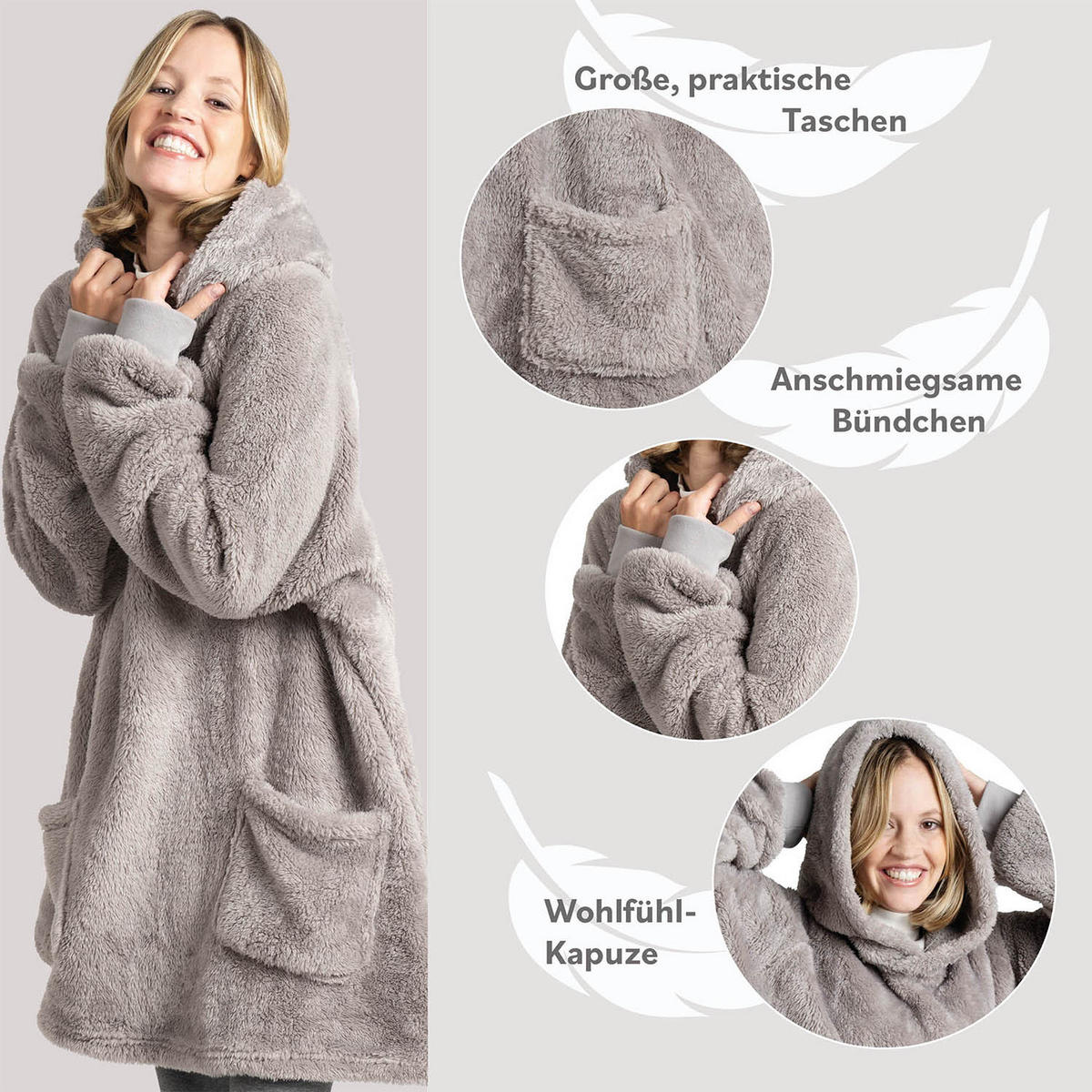 DECKENPULLOVER Loevbacken groß, Braun - Braun, Textil (90/92cm) - Blumtal