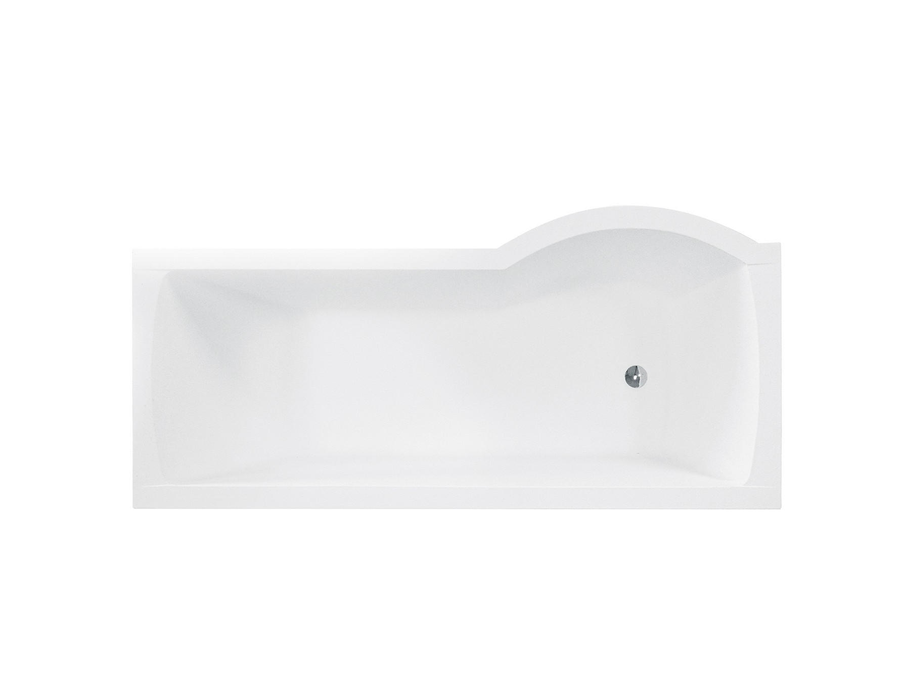 BADEWANNE Rechteck INSPIRO 170/70 Links mit Schürze Ablauf Füße - Weiß, Kunststoff (70/55/170cm) - bad land
