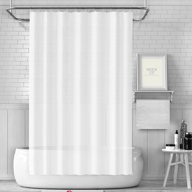 DUSCHVORHANG Kunststoff 180 x 180 cm wasserdicht mit Haken Badezimmer - Weiß, Kunststoff (180/180cm) - MCBOSON