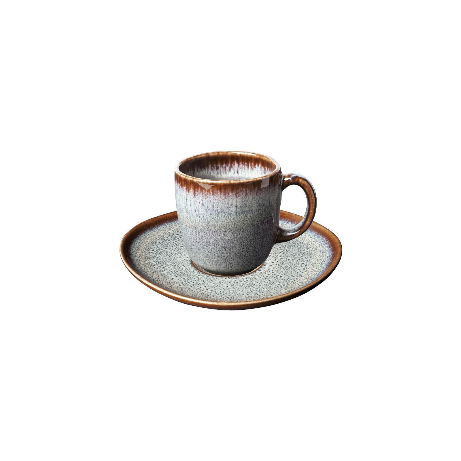 KAFFEETASSE MIT UNTERTASSE Lave Beige 190 ml - Beige, Keramik (15.2/9.9/15.3cm) - like.Villeroy & Boch