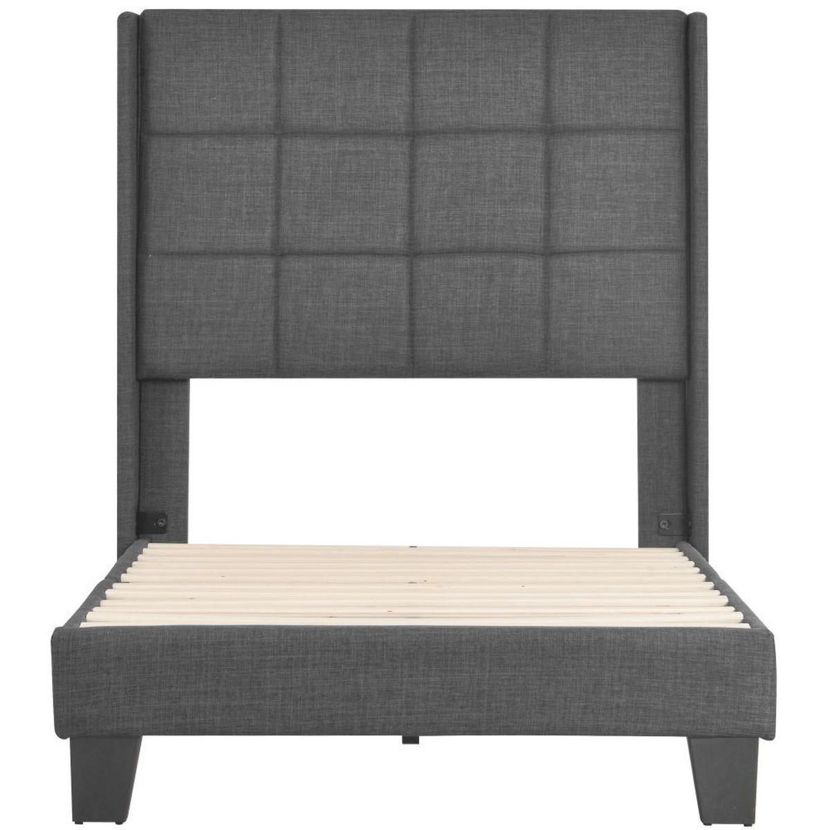 POLSTERBETT 90/200 cm in Grau - Grau, Holz/Textil (90/200cm) - KOMHTOM