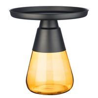 COUCHTISCH - Glas / Metall - Hellbraun, Glas/Metall (53/53/53cm) - home24