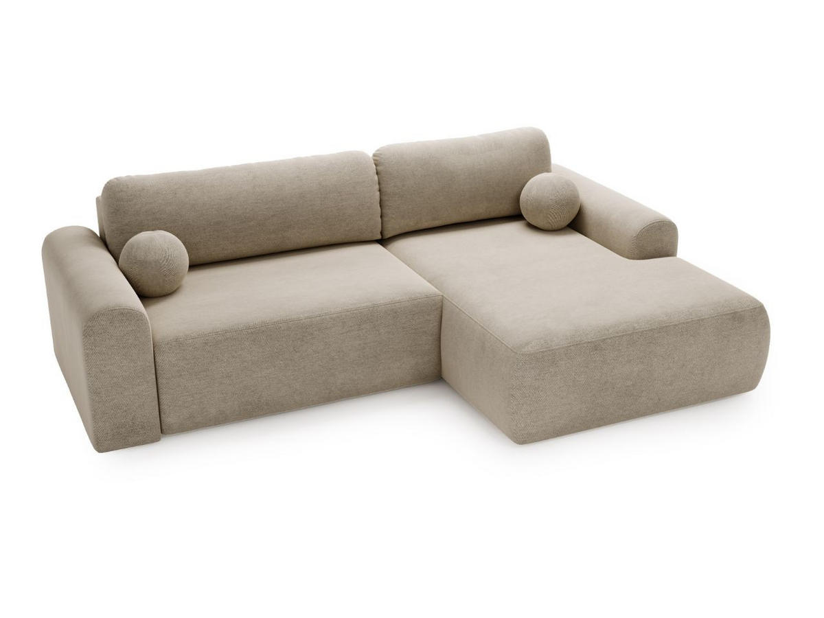 ECKSOFA Savana Beige Rechts - Beige, Holz/Textil (177/257cm) - Graingold