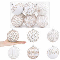 WEIHNACHTSKUGELSET XL 12 -teilig 10 cm Weiß Polystyrol - Weiß, Kunststoff (10/10/10cm) - vidaXL