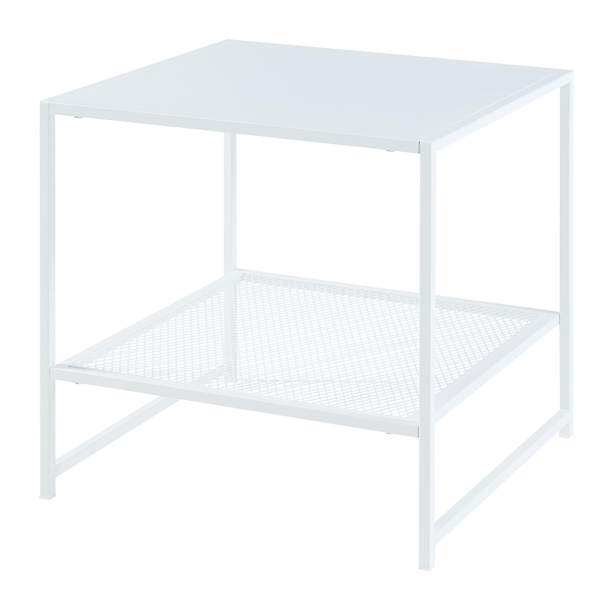 BEISTELLTISCH Ruokolahti - Weiß, Metall (51/51/51cm) - [en.casa]