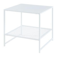BEISTELLTISCH Ruokolahti - Weiß, Metall (51/51/51cm) - [en.casa]