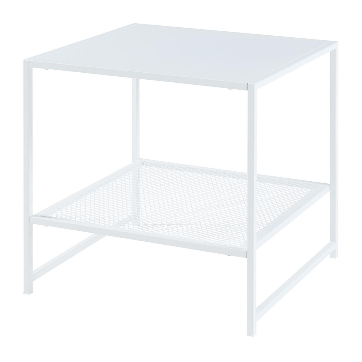 BEISTELLTISCH Ruokolahti - Weiß, Metall (51/51/51cm) - [en.casa]
