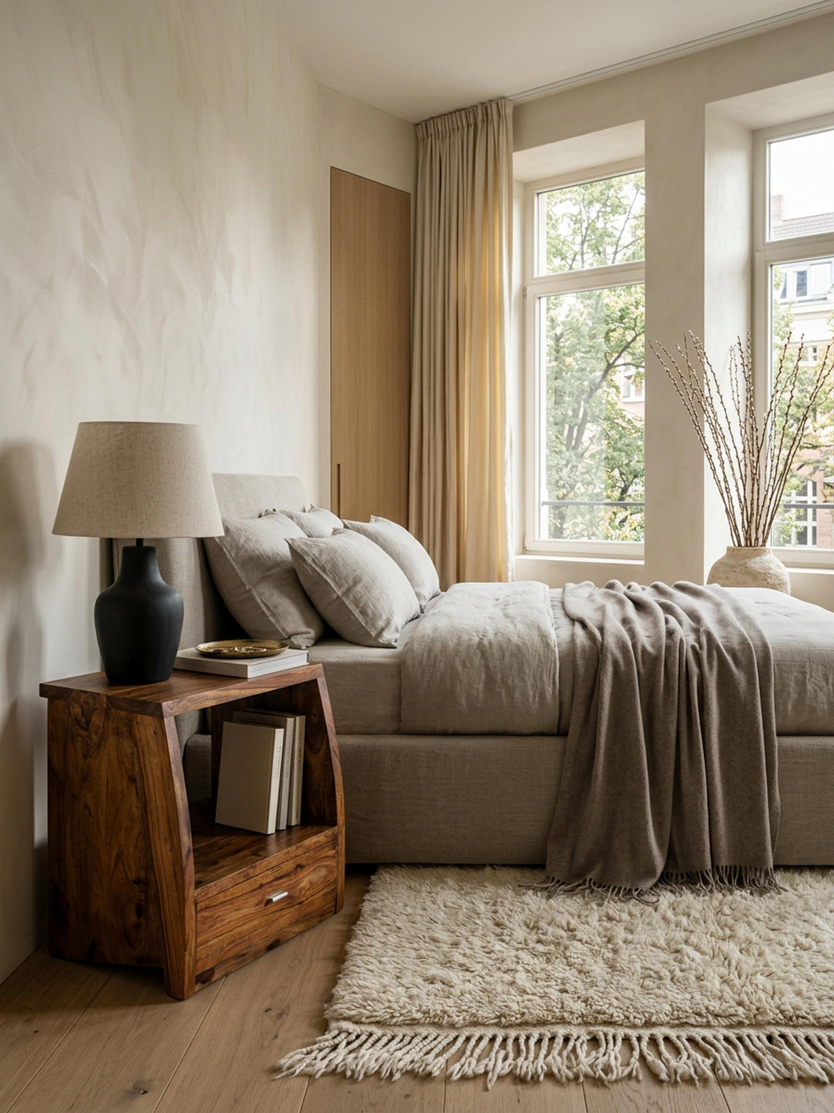 NACHTTISCH – Massivholz, Schublade & Ablage, Landhausstil - Braun, Holz/Metall (45/53/40cm) - KADIMA DESIGN