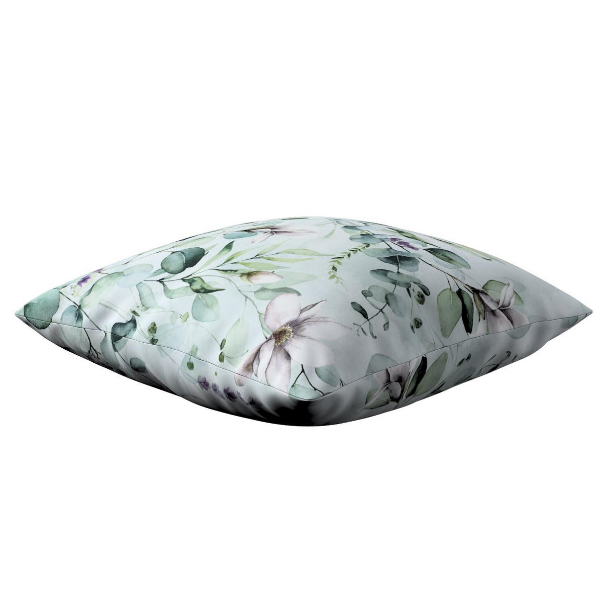 KISSENHÜLLE FLOWERS grün, 43x43 cm - Grün, Textil (43/43cm) - Dekoria