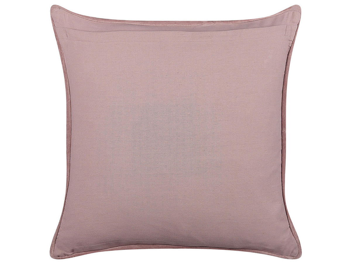 DEKOKISSEN Rosa 45/45 cm Romneya - Pink, Textil (45/45cm) - Beliani