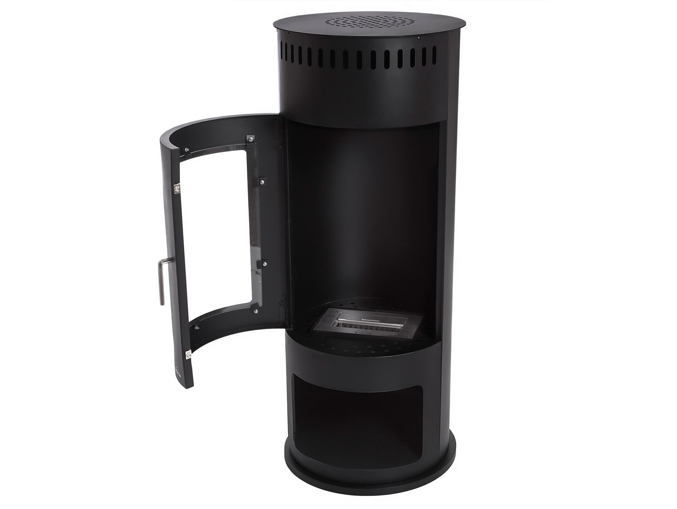 BIOETHANOL-OFEN Schwarz inklusive 2 L-Tank und 3 kW Leistung - Schwarz, Metall (46/112/46cm) - Purline