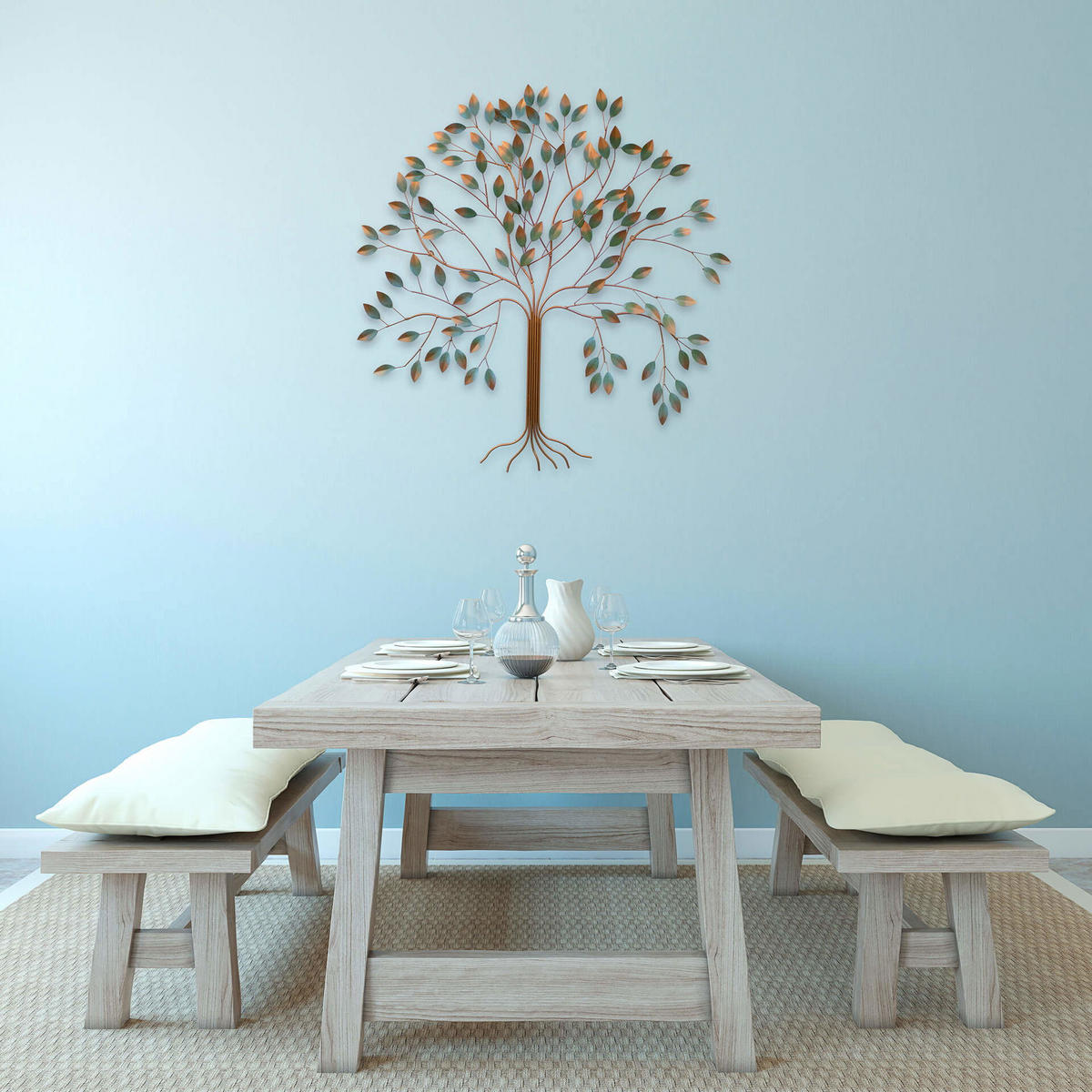 WANDDEKO Braun 98/98 cm - Braun, Metall (2.2/98/5cm) - KUNSTLOFT