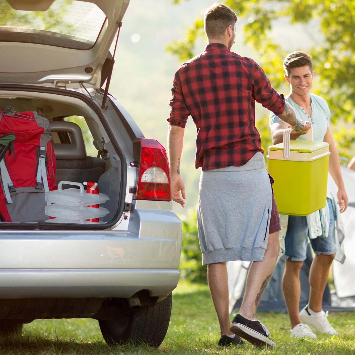 4XVODNÉ kanistre - priehľadné, textil/plast (20L) - Relaxdays