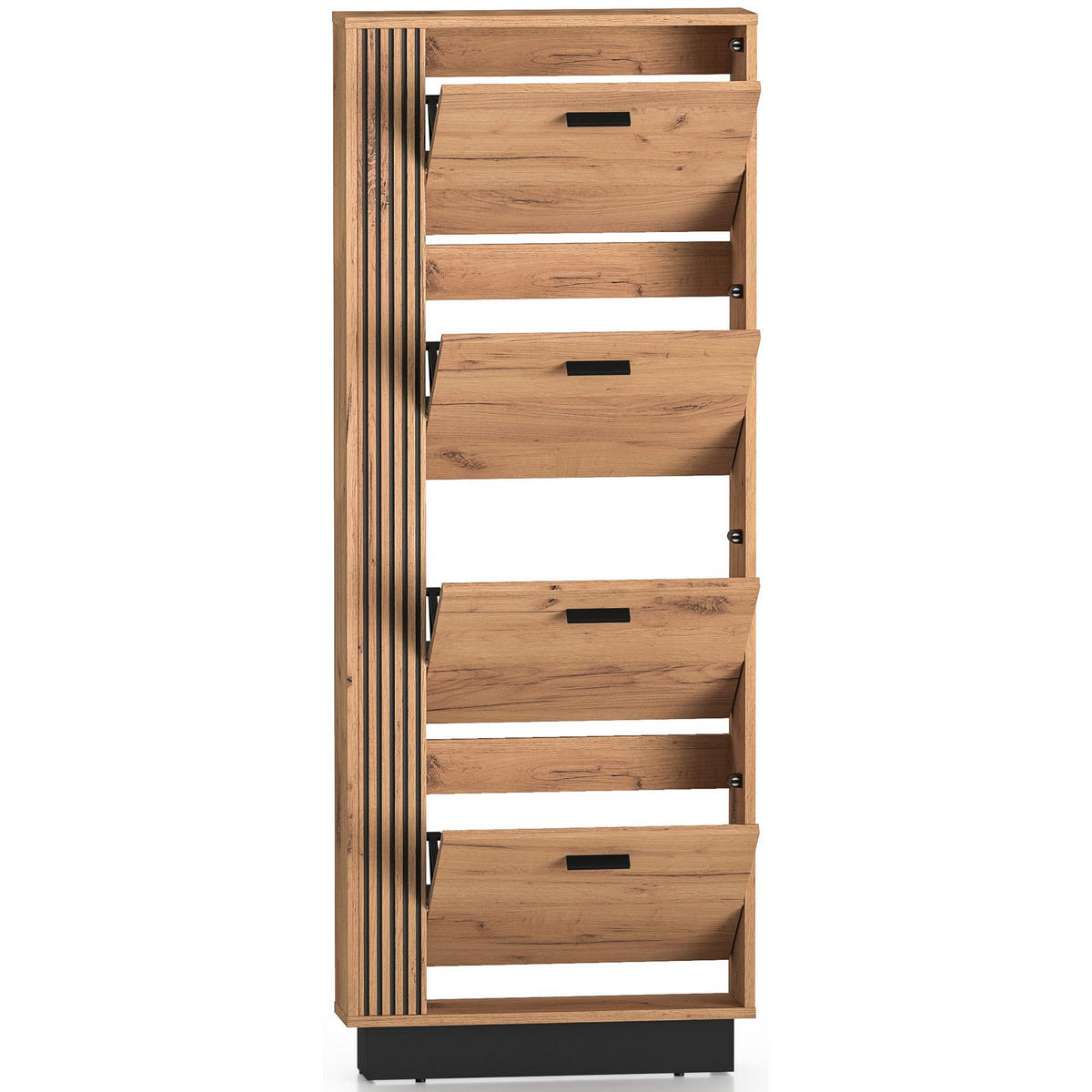 SCHUHSCHRANK Vasco Eiche 60 cm - Eichefarben, Holzwerkstoff (60/154.8/14.7cm) - Homebook