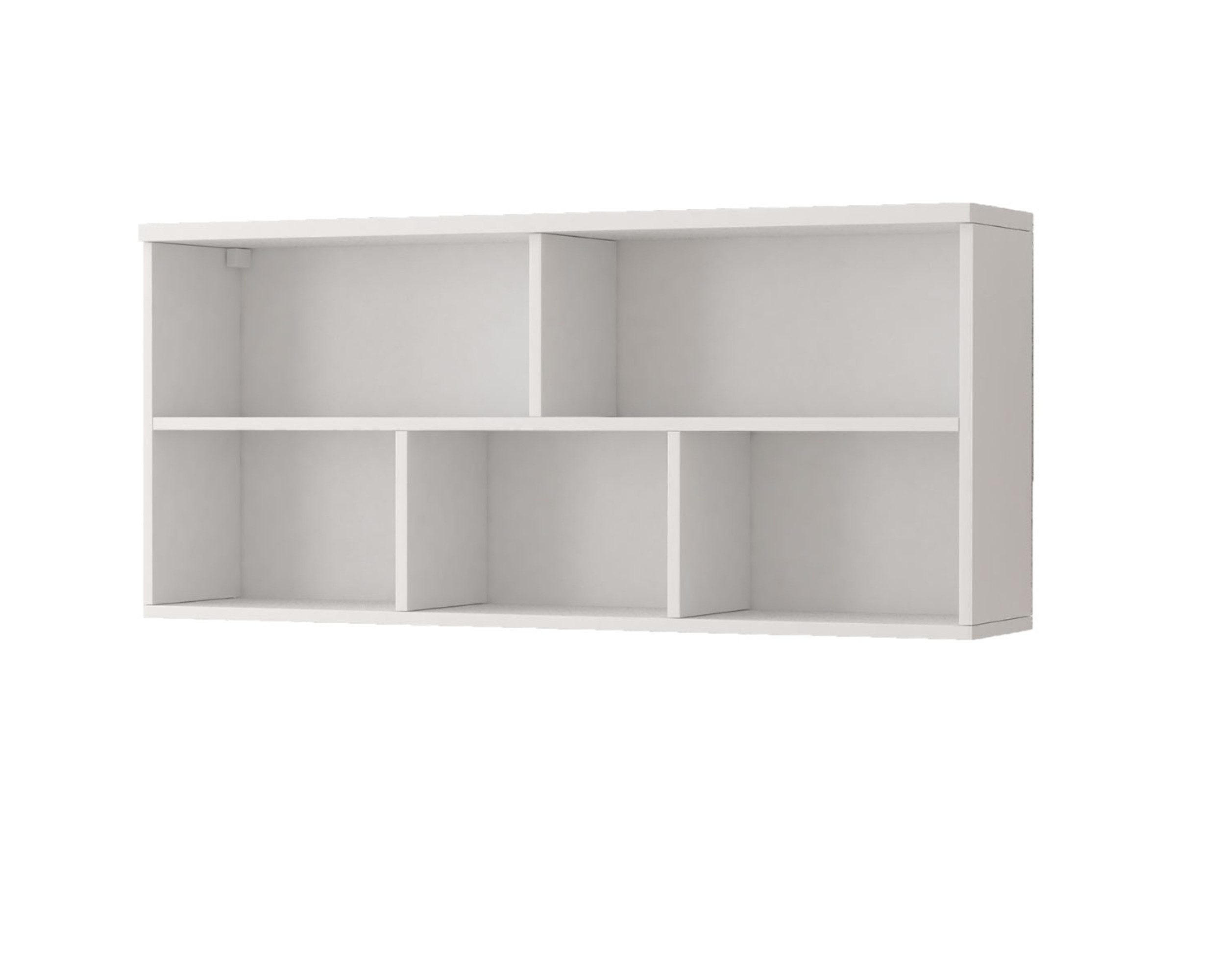 Deine Möbel 24 Kinder-Wandregal Weiß 110x55x27 cm