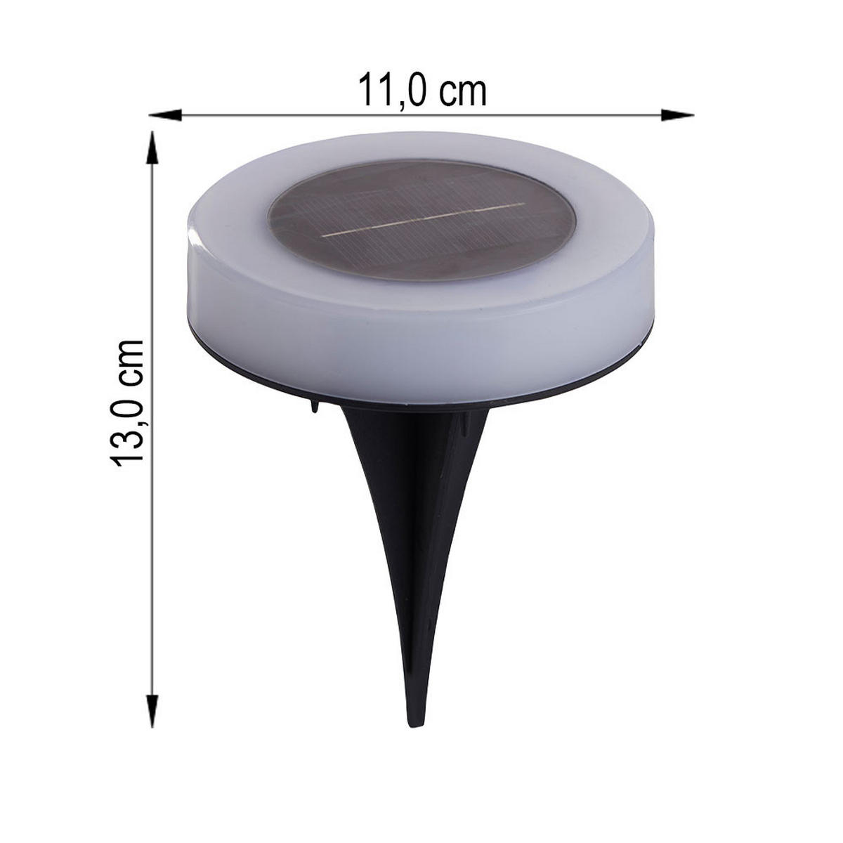 LED AUSSENLEUCHTE Schwimmlicht Schwarz Opal 5er Set - Schwarz, Kunststoff (11/11/13cm)
