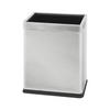 MÜLLEIMER Doppelwandiger Eckiger Edelstahl 10 Liter 27,5 x 16,5 x 22,5 cm Silber - Silberfarben, Metall (16.5/27.5/22.5cm) - PROREGAL