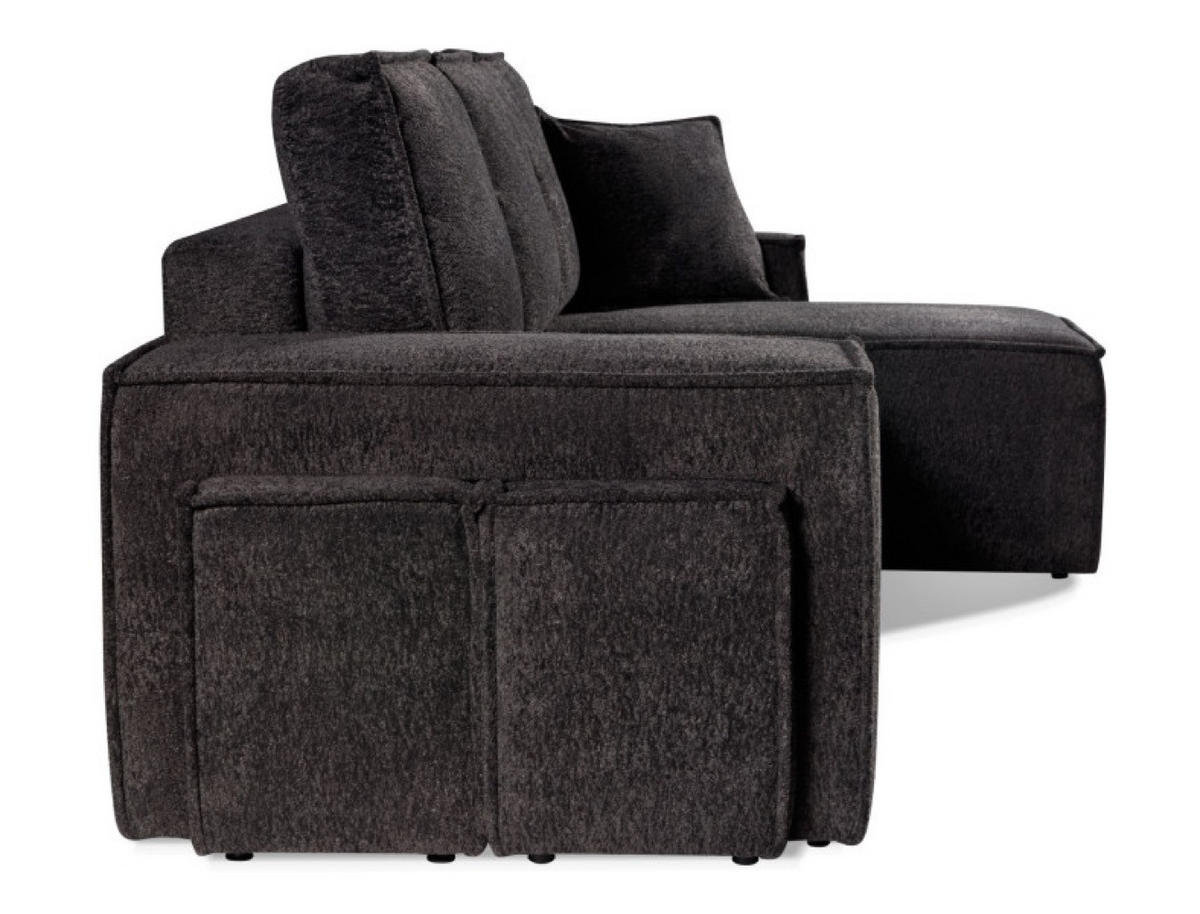 ECKSOFA Graphit Colin - Graphitfarben, Holzwerkstoff (268/155cm) - Sepro Meble