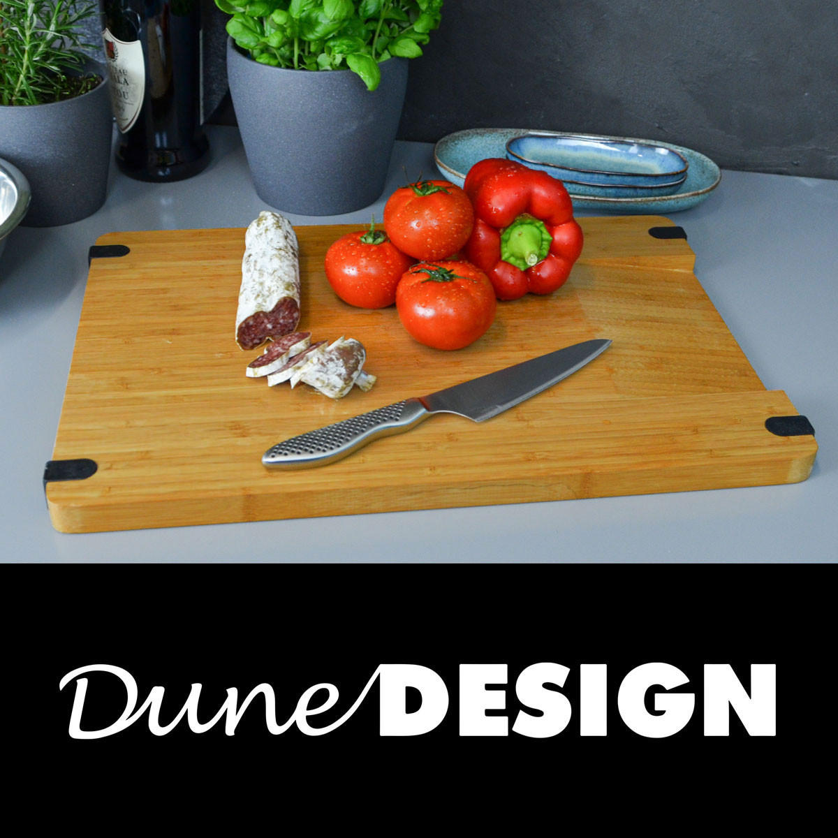 ANTI-RUTSCH-SCHNEIDEBRETT, 30/44/2 cm, Bambus - Braun, Holz (30/44cm) - Dunedesign