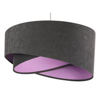 HÄNGELEUCHTE Grau 50/23 cm - Lila, Kunststoff (50/1.3/23cm) - ONZENO