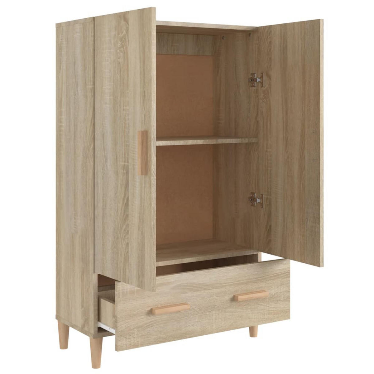 HIGHBOARD mit 1 Schublade, 2 Türen 70/31/115 cm aus Holzwerkstoff Sonoma-Eiche Dekor - Sonoma Eiche, Holz (70/115/31cm) - vidaXL