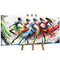 GEMÄLDE Farbenfrohe Anmut auf Keilrahmen 115x50 cm - Multicolor, Holz (115/50cm) - YS-art gallery