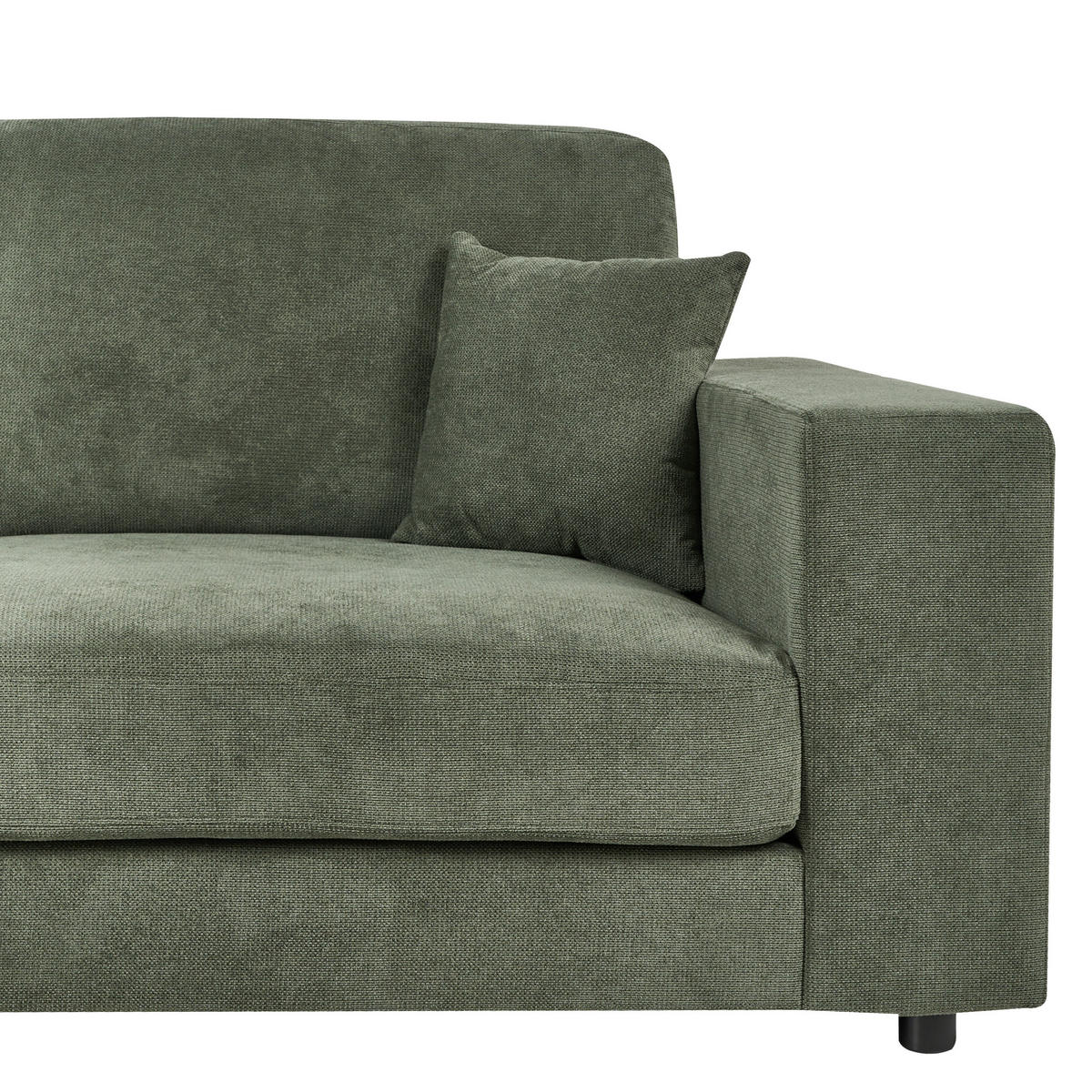 ROHOVÁ POHOVKA 3-místná Látka Zelená pravostranná Lofoten - zelená barva, textil (250/185cm) - Beliani