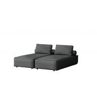 GARTENCHAISELONGUE Doppelter MALIBU Anthrazit - Anthrazit, Holz (180/73/194cm) - Kaiser Möbel