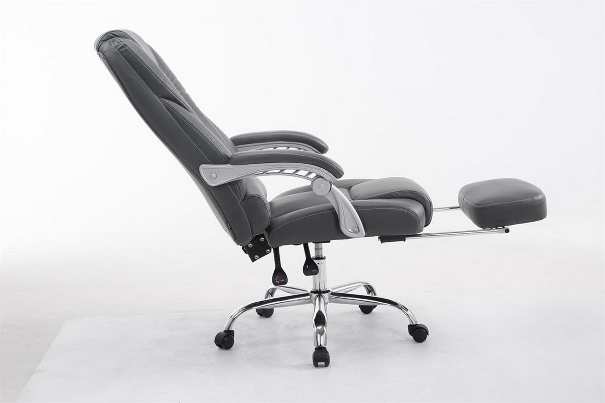 BÜROSTUHL Pacira, Kunstleder Grau - Grau, Textil/Metall (68/127/64cm) - TPFLiving