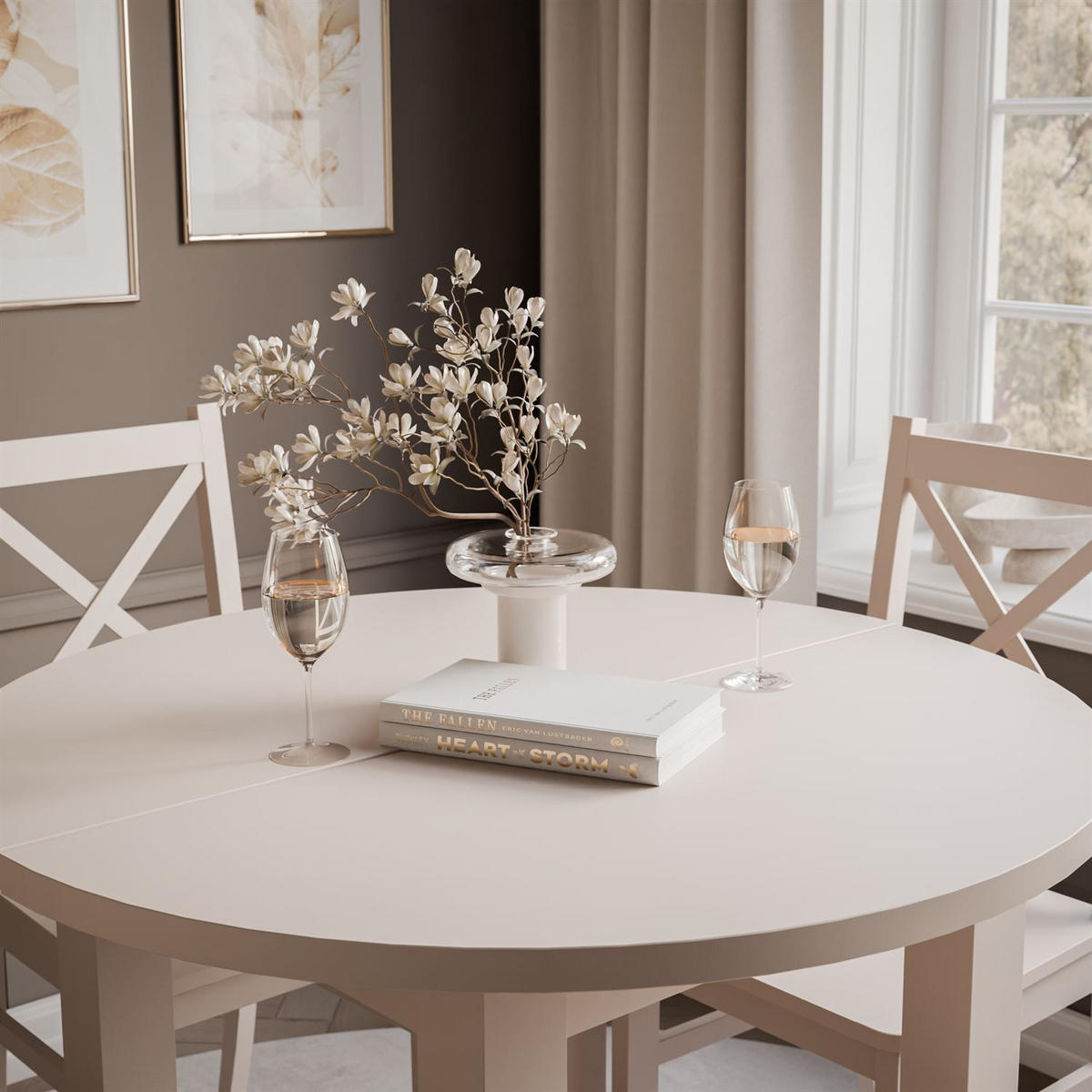 ESSZIMMER Set OLEA KASCHMIR Tisch + 4 Stühle - Kaschmir, Holzwerkstoff (140/77/100cm) - Lookway