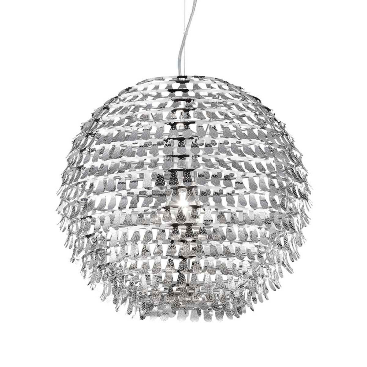 LED HÄNGELEUCHTE Kugel Chrom Silber - Silberfarben, Metall (6/12/150cm)