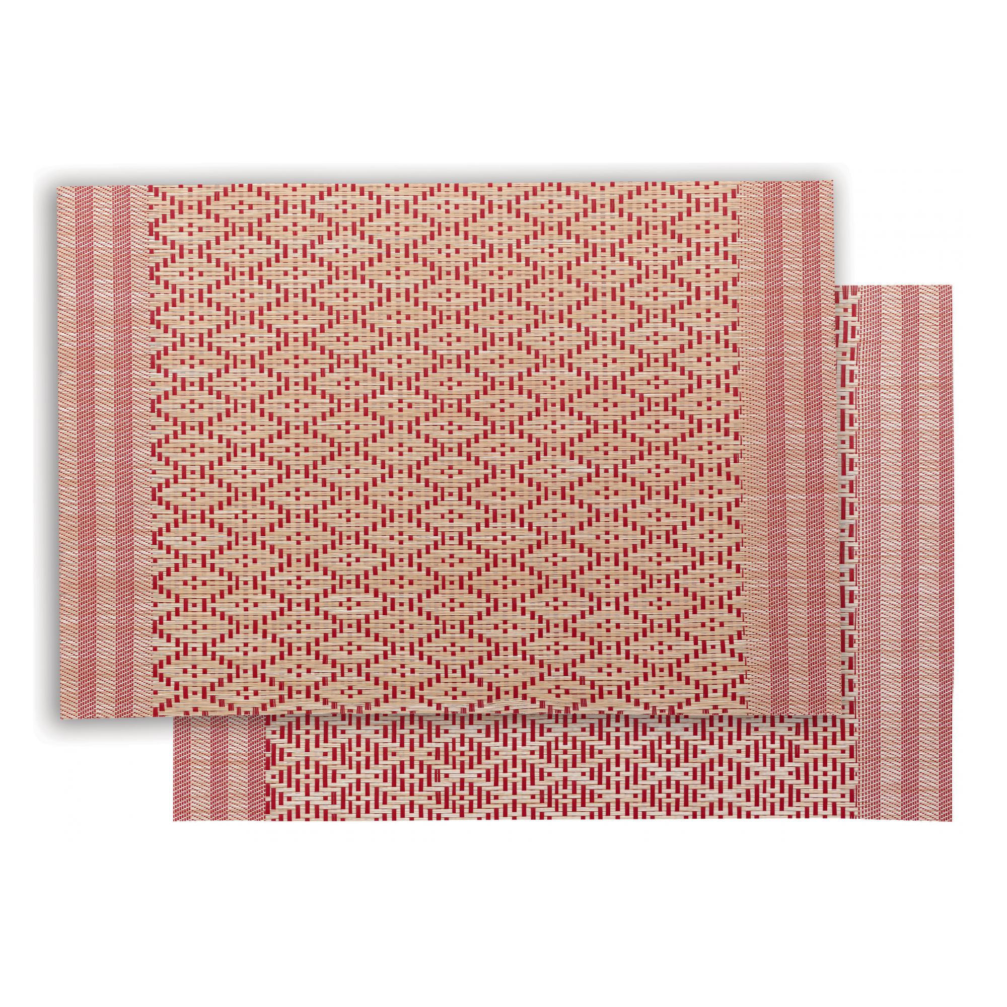 TISCHSET Kadra natur/rot 33 x 45 cm - Naturfarben, Textil (33/45cm) - Winkler