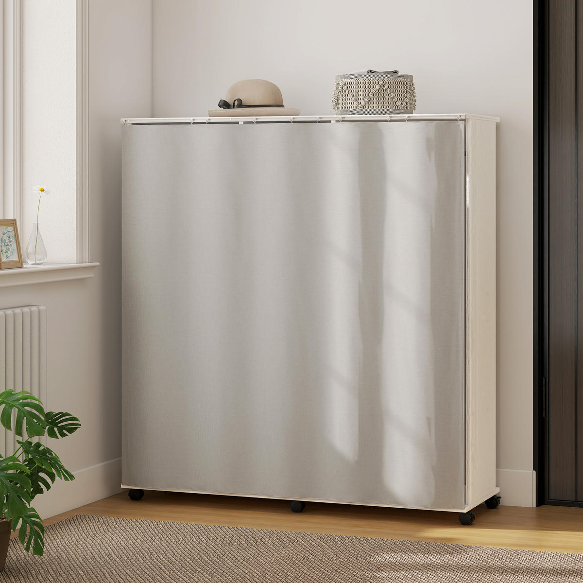 KLEIDERSCHRANK DE-17208 Weiß - Weiß, Holzwerkstoff (40/128/120cm) - ComfortXL