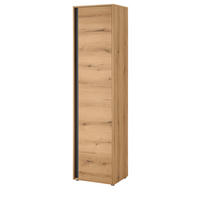 SCHUHSCHRANK Evoke Eiche, grau Flurschrank 50 x 200 cm mit 10 Fächern - Eichefarben/Schwarz, Holzwerkstoff/Kunststoff (50/200/40cm) - Furn.Design